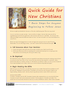 Quick Guide for New Christians